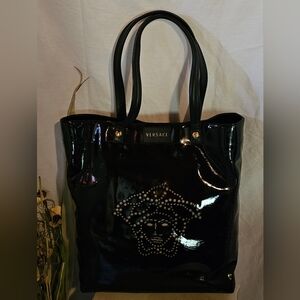 Versace Leather Tote Bag